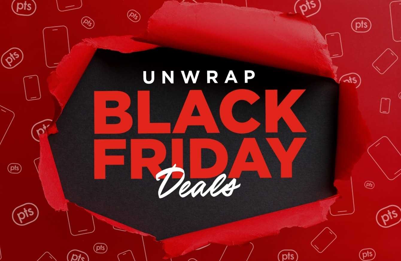 Red wrapping paper with a large tear and the words "UNWRAP EARLY BLACK FRIDAY DEALS" inside of the tear.